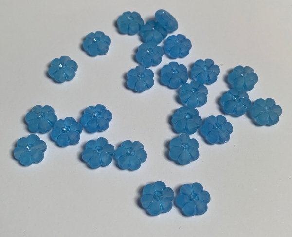 Perlenblumen blau matt